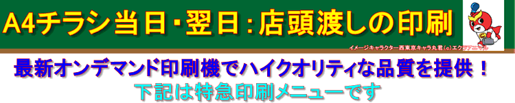 A4チラシ当日渡し