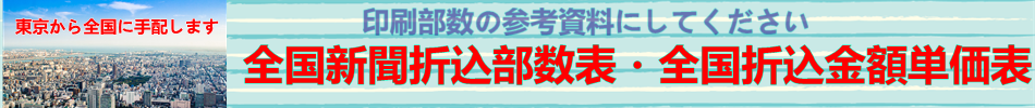 全国折込部数　折込単価